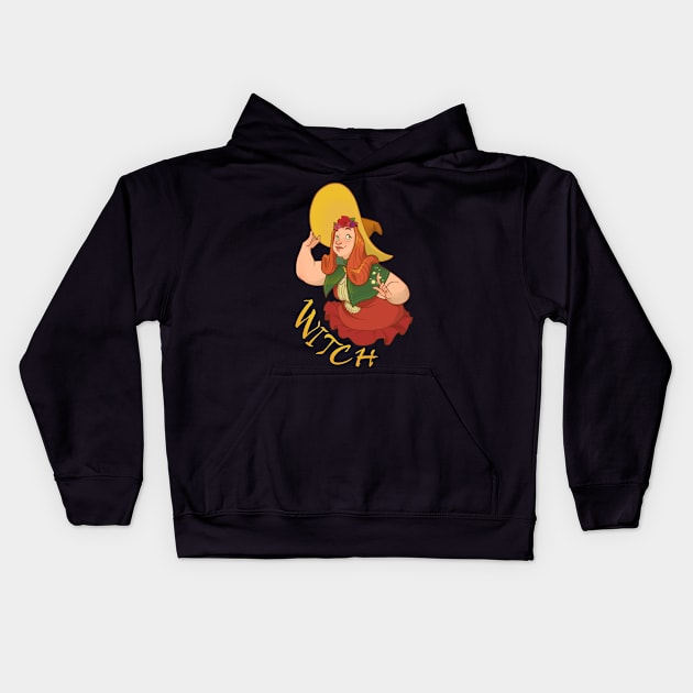 Harvest witch Kids Hoodie by LucyDoesArt